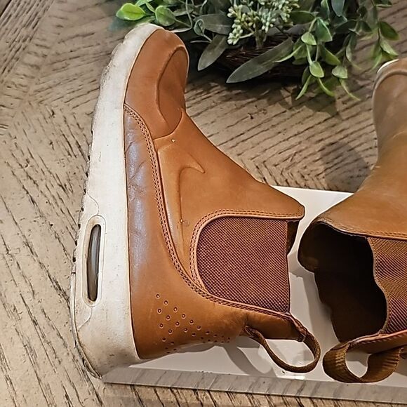 Nike Air Max Thea 7.5 mid ale brown leather sneakers boot - Picture 6 of 10